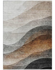 LOOMLAN Rugs Alora Brown Washable Indoor-Outdoor Rug