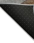LOOMLAN Rugs Alora Brown Washable Indoor-Outdoor Rug