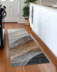 LOOMLAN Rugs Alora Brown Washable Indoor-Outdoor Rug