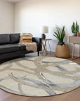 LOOMLAN Rugs Aloura Beige Washable Indoor-Outdoor Rug