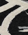 LOOMLAN Rugs Aloura Black Washable Indoor-Outdoor Rug