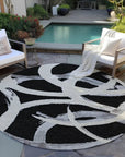 LOOMLAN Rugs Aloura Black Washable Indoor-Outdoor Rug