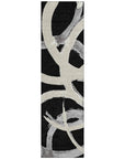 LOOMLAN Rugs Aloura Black Washable Indoor-Outdoor Rug