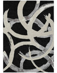 LOOMLAN Rugs Aloura Black Washable Indoor-Outdoor Rug
