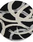 LOOMLAN Rugs Aloura Black Washable Indoor-Outdoor Rug