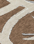 LOOMLAN Rugs Aloura Brown Washable Indoor-Outdoor Rug