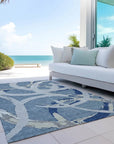 LOOMLAN Rugs Aloura Denim Washable Indoor-Outdoor Rug