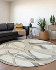 LOOMLAN Rugs Aloura Ivory Washable Indoor-Outdoor Rug