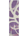 LOOMLAN Rugs Aloura Purple Washable Indoor-Outdoor Rug