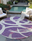 LOOMLAN Rugs Aloura Purple Washable Indoor-Outdoor Rug