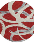 LOOMLAN Rugs Aloura Red Washable Indoor-Outdoor Rug