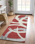 LOOMLAN Rugs Aloura Red Washable Indoor-Outdoor Rug