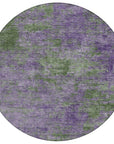 LOOMLAN Rugs Althea Purple Washable Indoor-Outdoor Rug