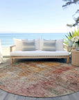LOOMLAN Rugs Amalina Brown Washable Indoor-Outdoor Rug