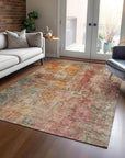 LOOMLAN Rugs Amalina Brown Washable Indoor-Outdoor Rug