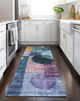 LOOMLAN Rugs Amara Blue Washable Indoor-Outdoor Rug