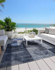 LOOMLAN Rugs Amara Navy Washable Indoor-Outdoor Rug