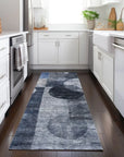 LOOMLAN Rugs Amara Navy Washable Indoor-Outdoor Rug