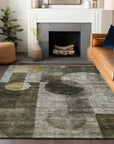 LOOMLAN Rugs Amara Taupe Washable Indoor-Outdoor Rug