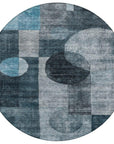 LOOMLAN Rugs Amara Teal Washable Indoor-Outdoor Rug