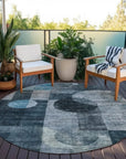 LOOMLAN Rugs Amara Teal Washable Indoor-Outdoor Rug