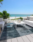 LOOMLAN Rugs Amara Teal Washable Indoor-Outdoor Rug