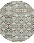 LOOMLAN Rugs Amarrah Green Washable Indoor-Outdoor Rug