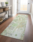 LOOMLAN Rugs Ameliah Green Washable Indoor-Outdoor Rug