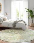 LOOMLAN Rugs Ameliah Green Washable Indoor-Outdoor Rug