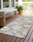 LOOMLAN Rugs Amethira Gray Washable Indoor-Outdoor Rug