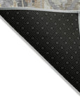 LOOMLAN Rugs Amethira Gray Washable Indoor-Outdoor Rug