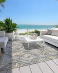 LOOMLAN Rugs Amethira Gray Washable Indoor-Outdoor Rug