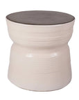 Ancaris Ring Handcrafted Ceramic Patio Accent Table - LOOMLAN - Seasonal Living - Outdoor Side Tables