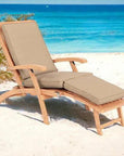 Anders Teak Folding Chair Lounge Sunbrella Cushion - LOOMLAN - HiTeak - Outdoor Cabanas & Loungers