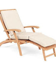 Anders Teak Folding Chair Lounge Sunbrella Cushion - LOOMLAN - HiTeak - Outdoor Cabanas & Loungers