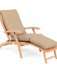 Anders Teak Folding Chair Lounge Sunbrella Cushion - LOOMLAN - HiTeak - Outdoor Cabanas & Loungers