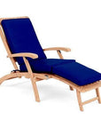 Anders Teak Folding Chair Lounge Sunbrella Cushion - LOOMLAN - HiTeak - Outdoor Cabanas & Loungers