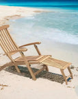 Anders Teak Folding Outdoor Deck Chair - LOOMLAN - HiTeak - Outdoor Lounge Chairs