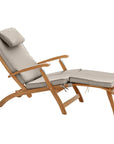 Anders Teak Patio Folding Lounge Deck Chair - LOOMLAN - HiTeak - Outdoor Lounge Chairs