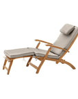 Anders Teak Patio Folding Lounge Deck Chair - LOOMLAN - HiTeak - Outdoor Lounge Chairs
