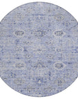 LOOMLAN Rugs Andorra Blue Washable Indoor-Outdoor Rug