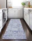 LOOMLAN Rugs Andorra Blue Washable Indoor-Outdoor Rug