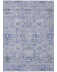 LOOMLAN Rugs Andorra Blue Washable Indoor-Outdoor Rug