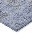 LOOMLAN Rugs Andorra Blue Washable Indoor-Outdoor Rug