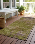 LOOMLAN Rugs Anjari Green Washable Indoor-Outdoor Rug