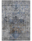 LOOMLAN Rugs Anna Blue Washable Indoor-Outdoor Rug