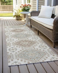 LOOMLAN Rugs Antheya Ivory Washable Indoor-Outdoor Rug