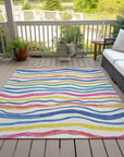 LOOMLAN Rugs Arayndra Ivory Washable Indoor-Outdoor Rug