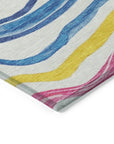 LOOMLAN Rugs Arayndra Ivory Washable Indoor-Outdoor Rug