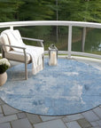 LOOMLAN Rugs Aria Blue Washable Indoor-Outdoor Rug